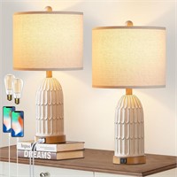 Set of 2 Rustic Bedside Lamps