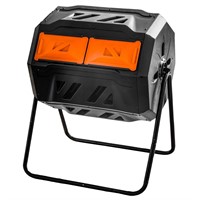 Hourleey Compost Bin Outdoor, 43 Gallon Dual Chamb