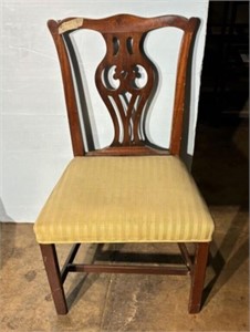 Reproduction Chippendale Mahogany Side Chair