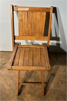 Wood Slat Folding Chair