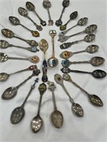 Large Lot of Collectible Spoons - Mostly Countries