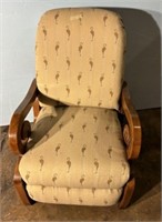 Vintage Scroll Arm Upholster Chair