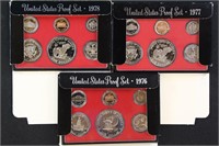 US Coins 3 - Proof Sets 1976, 1977, 1978