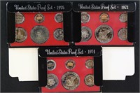 US Coins 3 - Proof Sets 1973, 1974, 1975