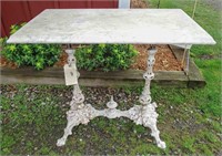 Marble Top Iron Base Table