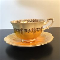 ROYAL ALBERT POMPADOUR TEACUP & SAUCER ENGLAND