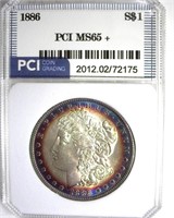 1886 Morgan PCI MS65+ Vibrant Rim