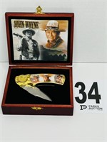 John Wayne Collectors Knife in Wooden Box