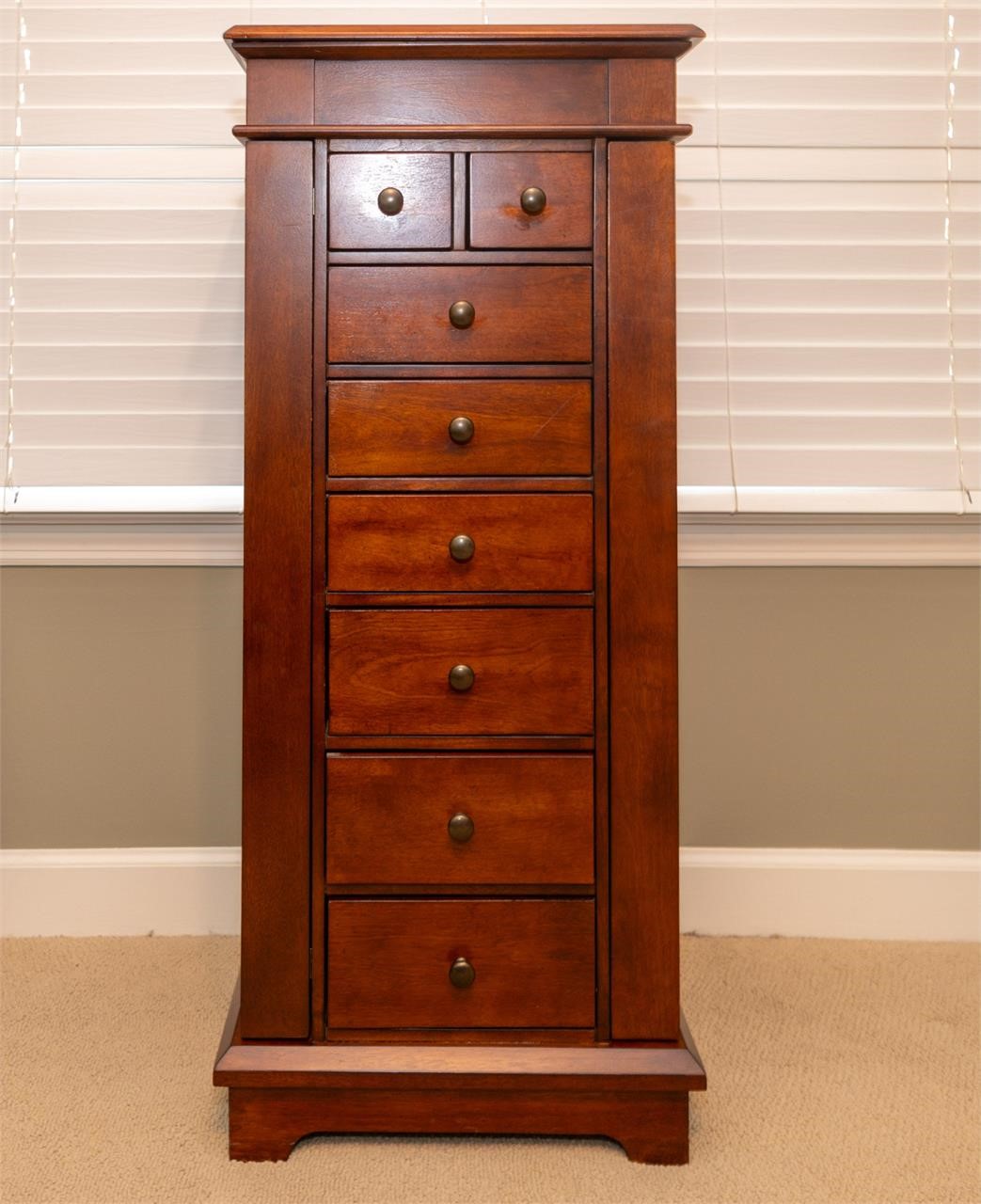 Contemporary mahogany jewelry chest