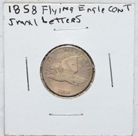 COIN - 1858 SMALL LETTERS FLYING EAGLE CENT