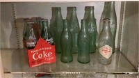 (13) Vintage Coca-Cola Glass Bottle & Holder