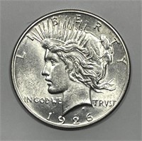 1926-S Peace Silver $1 About Uncirculated CH AU