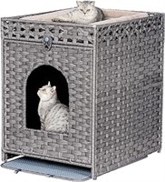 Snughome Cat Litter Box Enclosure With Cat Litter