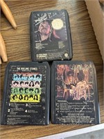 3 8 track tapes, Bob Seger, Linda Ronstadt, and