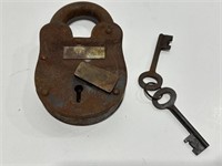 Pony express steel lock and key