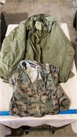 Camouflage jacket size large, jacket unknown