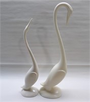 Pair of Arnels MCM Ceramic Swans