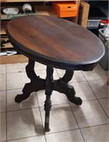 Wooden Parlor table on Casters - Local Pickup