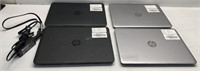 Lot of 4 HP Elitebook Laptops - Used