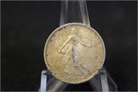 1918 France 1 franc Silver Coin