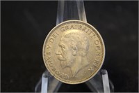 1929 United Kingdom 1 Shilling Silver Coin