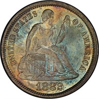 10C 1882 PCGS MS67 CAC