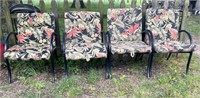 Patio Chairs with Cushions Set of 4