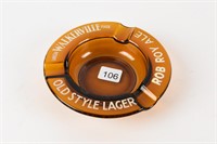 WALKERVILLE ROB ROY ALE AMBER GLASS ASHTRAY