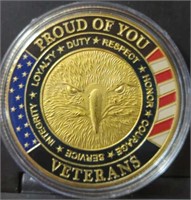 Proud of you veteran challenge coin