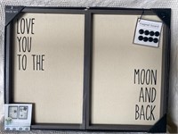 $30  Love You To The Moon 25" X 16" Magnetic