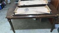 Wooden table with 3 leafs, 60x42x29”