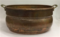 Copper Bowl With Brass Handles