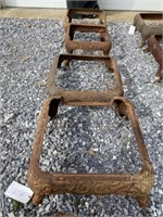 (4) Parlor Stove Cast Iron Bases