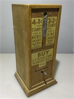 Vtg Coin Operated Countertop Stamp Dispenser