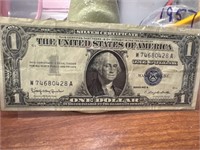 1957B silver certificate blue seal