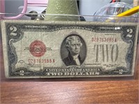 1928D. $2 dollar bill red seal
