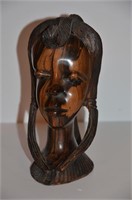 Beautiful Carved African Bust of Woman