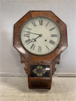 E.N. Welch 8-Day Pendulum Octagonal Wall Clock