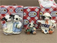 3-Vintage Mary's Moo Moo Figurines