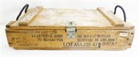 Wood Ammo Box with Contents