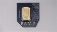 1 Gram PAMP Gold .9999 Bar