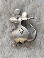 Vintage Sterling Standing Mouse Pin