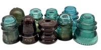 Antique Glass and Ceramic Insulators 4” Tall and