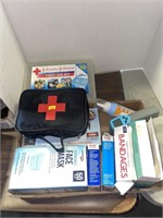 First aid kit and bandages