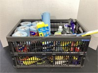 Basket of Car Essentials & Shop Towels