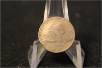 1858 Flying Eagle Cent Large Letter *Solid Coin
