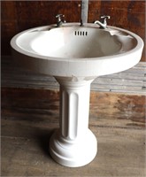 Antique Porcelain Pedestal Sink