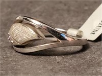 Amethyst Sterling Silver Leaf by Tamar Ring S6