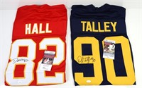 SIGNED HALL & TALLEY JERSEYS JSA CERT