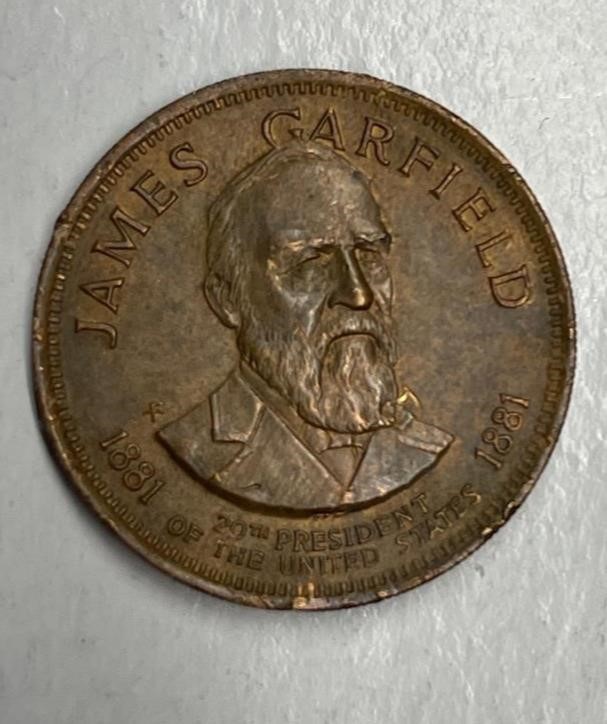 JAMES GARFIELD 1881 PRESIDENT COIN